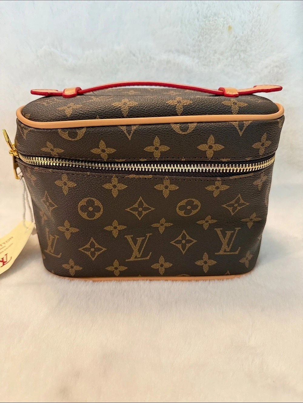 NWOT Source Unknown Vanity Case Brown monogram